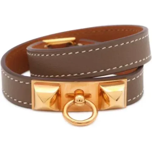 Pre-owned Jewellery, female, , Size: ONE SIZE Pre-owned Leather bracelets - Hermès Vintage - Modalova