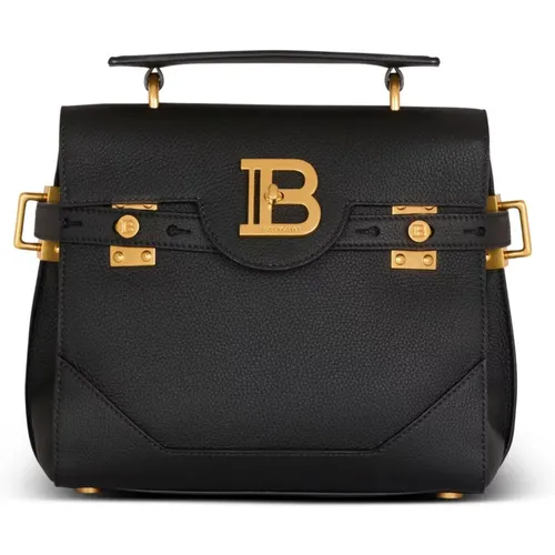 Tasche B-Buzz 23 aus genarbtem Leder - Balmain - Modalova