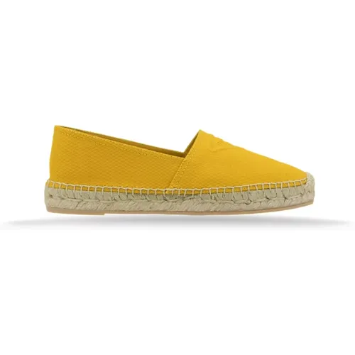 Espadrilles, female, , Size: 7 US Canvas Slip-On Espadrilles - Prada - Modalova