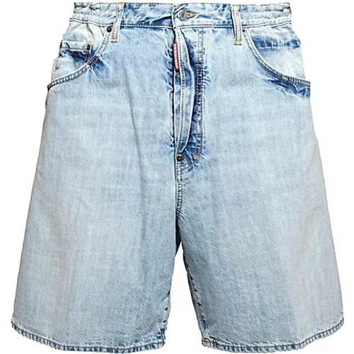 Denim Shorts, male, , Size: L Casual Denim Shorts for Men - Dsquared2 - Modalova