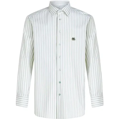 Stilvolle Hemden,Gestreiftes Weißes Hemd mit Französischem Kragen - ETRO - Modalova