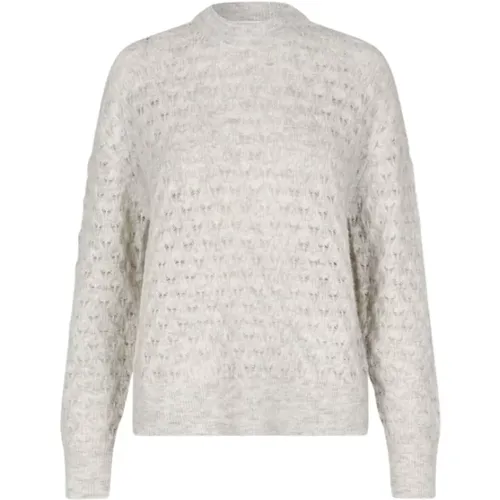 White Pointelle Sweater RWS Certified , female, Sizes: S, L, M - Samsøe Samsøe - Modalova