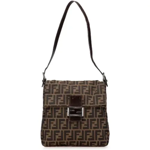 Pre-owned Shoulder Bags, female, , Size: ONE SIZE Pre-owned Canvas shoulder-bags - Fendi Vintage - Modalova