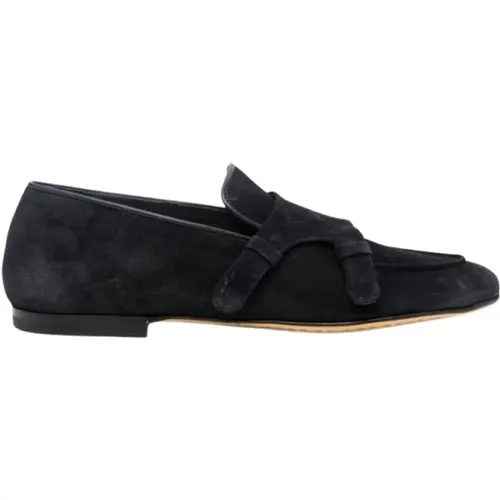 Loafers, male, , Size: 7 US Airto Light Cachemere Navy Leather Shoes - Officine Creative - Modalova