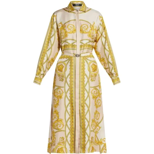 Golden La Coupe des Dieux Dress , female, Sizes: S - Versace - Modalova