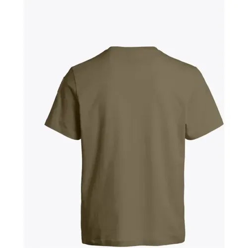 Weiches Baumwoll-Khaki-T-Shirt , Herren, Größe: M - Parajumpers - Modalova