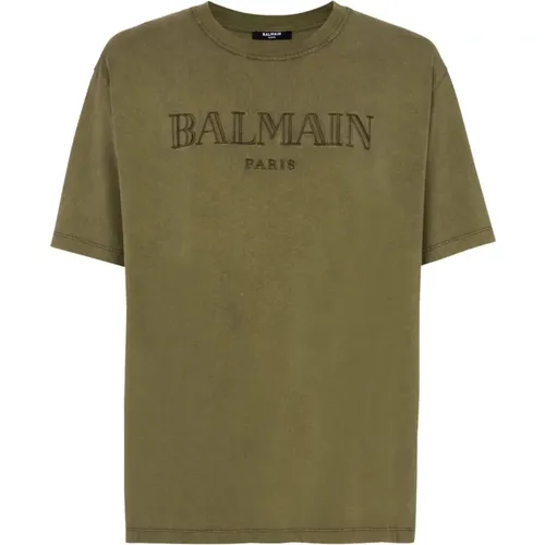 T-shirts and Polos , male, Sizes: L, M - Balmain - Modalova