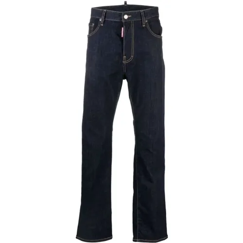 Indigo Slim-Leg Denim Jeans , Herren, Größe: 2XL - Dsquared2 - Modalova