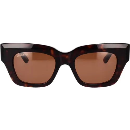 Square Sunglasses with Vintage-Inspired Signature , female, Sizes: 51 MM - Balenciaga - Modalova