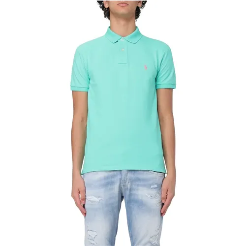 Klassisches Slim-Fit Piqué Polo Shirt , Herren, Größe: L - Polo Ralph Lauren - Modalova