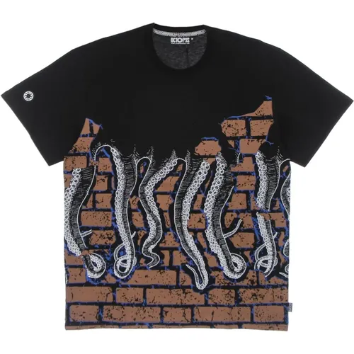 T-Shirts, male, , Size: XL Black Logo Tee - Octopus - Modalova