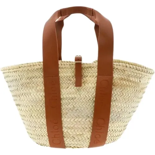 Medium Caramel Basket Tote Bag , female, Sizes: ONE SIZE - Chloé - Modalova