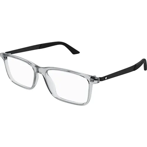 Glasses, male, , Size: 55 MM Grey Optical Frames for Men - Montblanc - Modalova