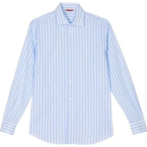 Striped Long Sleeve French Collar Shirt , male, Sizes: L, M, S - Barena Venezia - Modalova