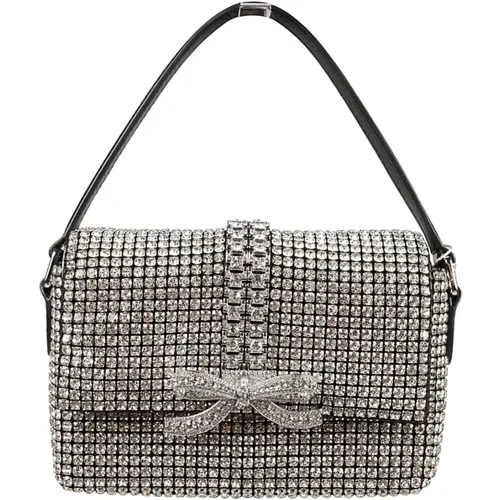 Handbags, female, , Size: ONE SIZE Rhinestone Chainmail Micro Bag - Self Portrait - Modalova