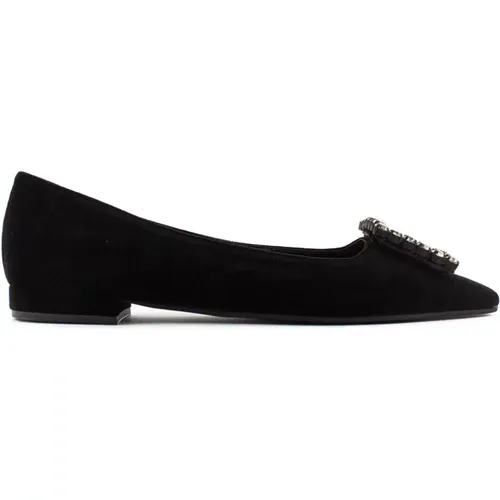 Suede Amaia Loafer with Jewel Detail , female, Sizes: 4 1/2 UK, 3 UK, 4 UK - Roberto Festa - Modalova