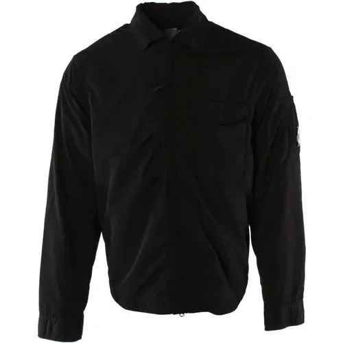 Schwarzes Overshirt Chromo-r Herren , Herren, Größe: XL - C.P. Company - Modalova