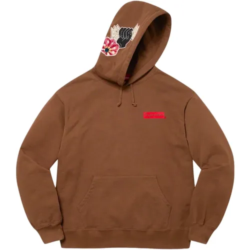 Limitierte Auflage Hohe Patches Kapuzenpullover Braun - Supreme - Modalova