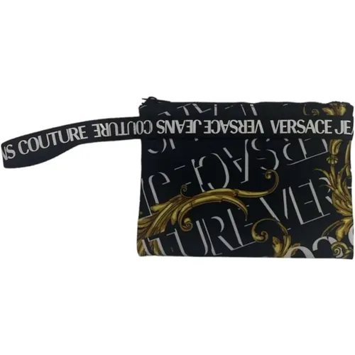 Mini Bags, male, , Size: ONE SIZE Logo Couture All Over Wristlet - Versace Jeans Couture - Modalova