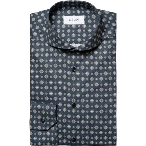 Slim Fit Printed Shirt , male, Sizes: 3XL, S, L, XL, M - Eton - Modalova