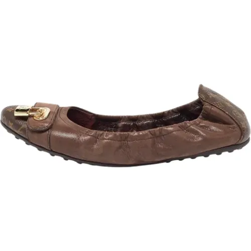 Pre-owned Flats, female, , Size: 9 US Pre-owned Coated canvas flats - Louis Vuitton Vintage - Modalova