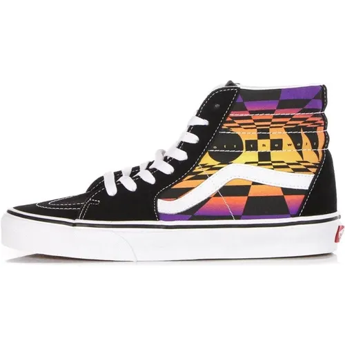 Sneakers, male, , Size: 7 US High-Top Graphic Check Sneaker Black/Multi - Vans - Modalova