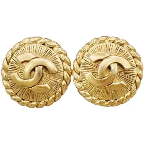 Pre-owned Jewellery, female, , Size: ONE SIZE Pre-owned Metal earrings - Chanel Vintage - Modalova