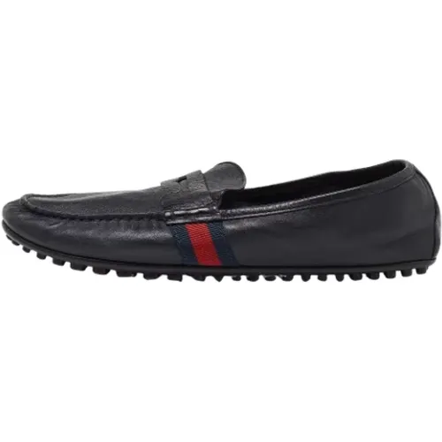 Pre-owned Flats, male, , Size: 10 US Pre-owned Leather flats - Gucci Vintage - Modalova