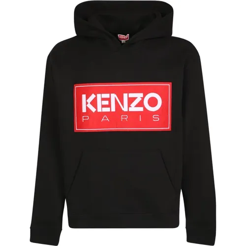 Hoodies, male, , Size: S Iconic Logo Hooded Sweatshirt - Kenzo - Modalova