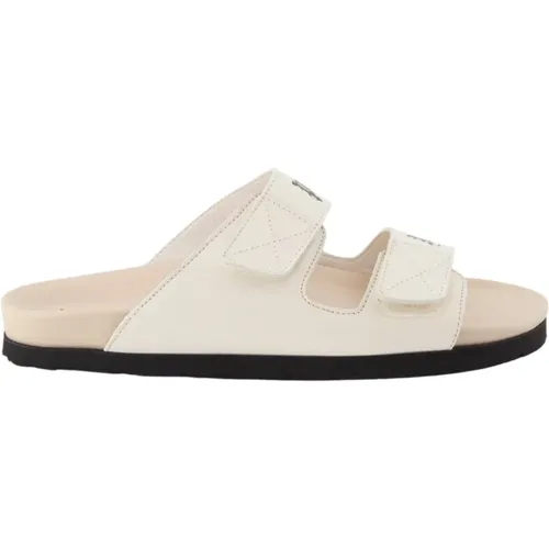 Sliders, male, , Size: 7 US Logo Sandals - Palm Angels - Modalova