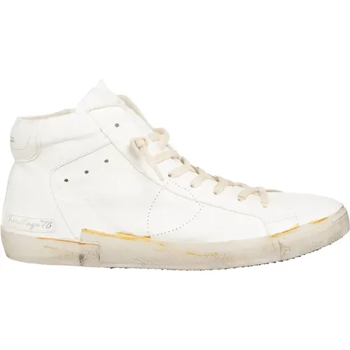 Sneakers, male, , Size: 7 US Vintage High-top Sneakers - Philippe Model - Modalova