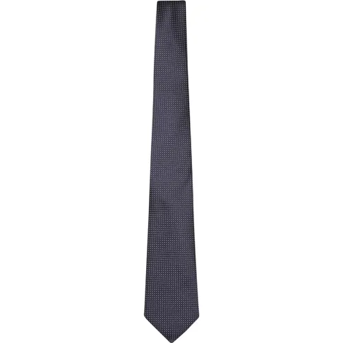 Ties, male, , Size: ONE SIZE Stylish Polka Dot Silk Tie - Canali - Modalova