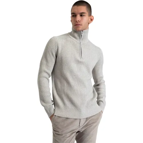 Baumwolle Wolle Troyer Pullover , Herren, Größe: L - Belstaff - Modalova