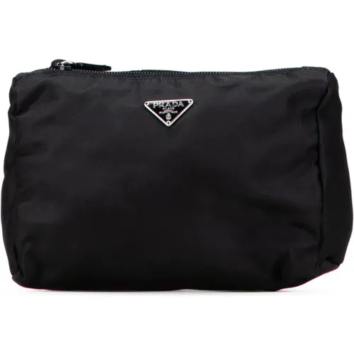 Pre-owned Clutches, female, , Size: ONE SIZE Pre-owned Nylon Pouch - Prada Vintage - Modalova