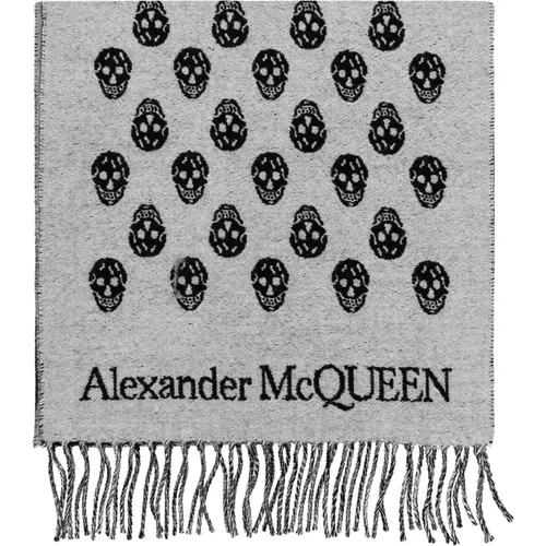 Winter Scarves, female, , Size: ONE SIZE Wool scarf - alexander mcqueen - Modalova