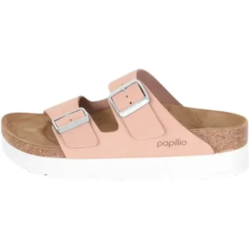 Arizona Platform Leather Sandals , female, Sizes: 6 UK, 4 UK, 3 UK - Birkenstock - Modalova