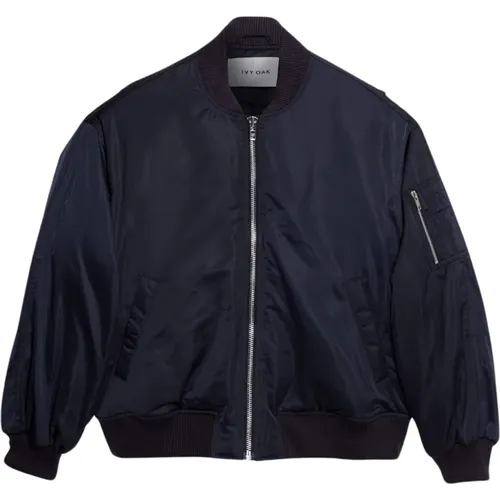 Oversized Bomber Jacket Dark Navy , Damen, Größe: 2XS - IVY OAK - Modalova