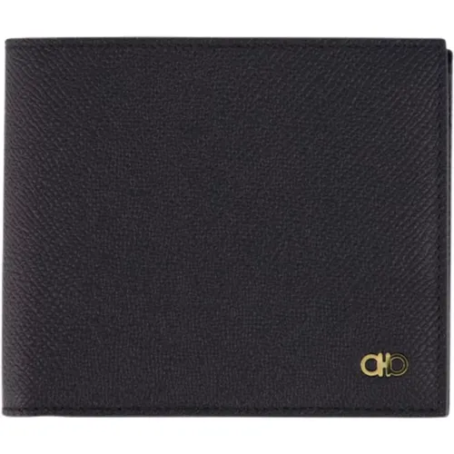 Wallets & Cardholders, male, , Size: ONE SIZE Micro Gancio Bifold Wallet - Ferragamo - Modalova
