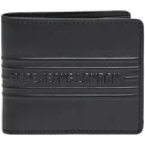 Wallets & Cardholders, male, , Size: ONE SIZE Leather Men's Wallet - Pepe Jeans - Modalova