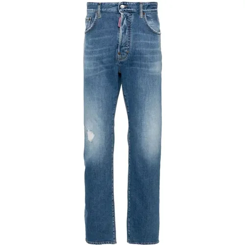 Vintage Slim-Cut Distressed Jeans - Dsquared2 - Modalova