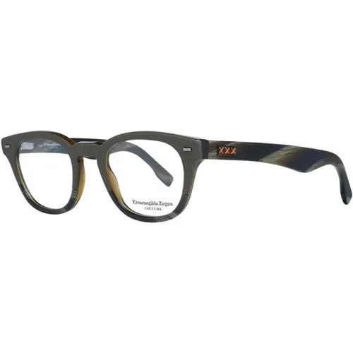 Glasses, male, , Size: ONE SIZE Stylish Round Plastic Optical Frames - Ermenegildo Zegna - Modalova