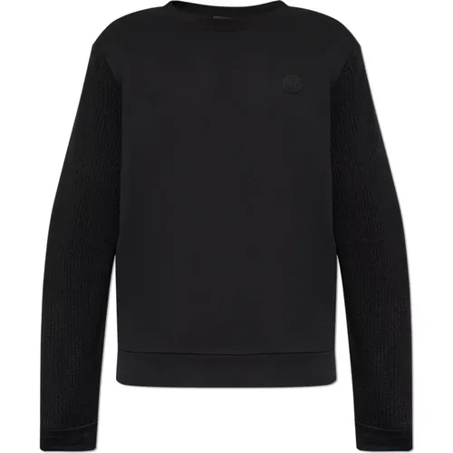 Sweatshirt mit Logopatch , Herren, Größe: M - Moncler - Modalova