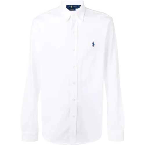 Weiße Mesh Polo Shirt , Herren, Größe: S - Polo Ralph Lauren - Modalova