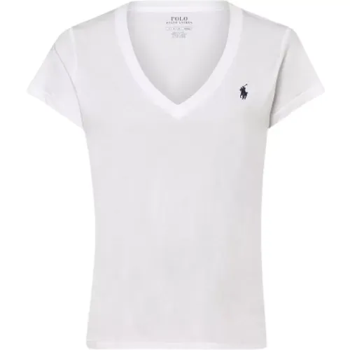 V-Neck Polo T-Shirt , female, Sizes: 2XL, M, XL, L - Polo Ralph Lauren - Modalova