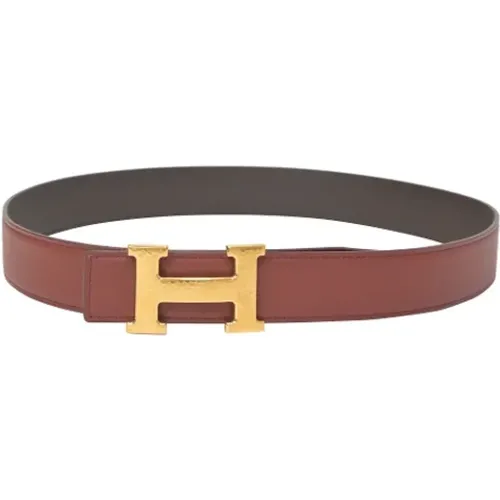 Pre-owned Belts, male, , Size: ONE SIZE Pre-owned Leather belts - Hermès Vintage - Modalova