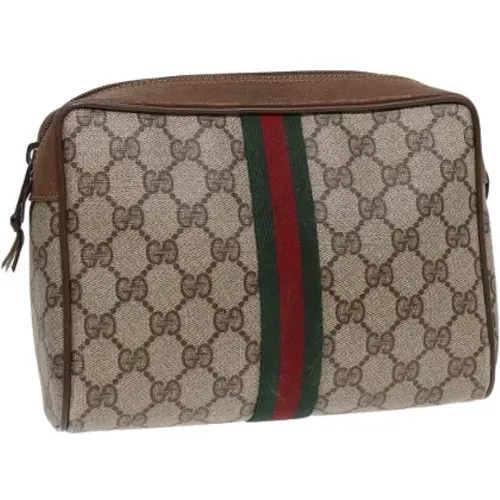 Pre-owned Clutches, female, , Size: ONE SIZE Pre-owned Leather clutches - Gucci Vintage - Modalova