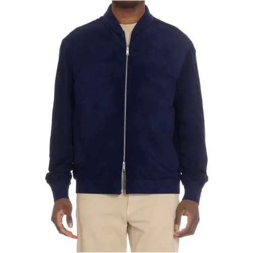 Bomber Jacket with Knit Trim , male, Sizes: L, 2XL - Ermenegildo Zegna - Modalova