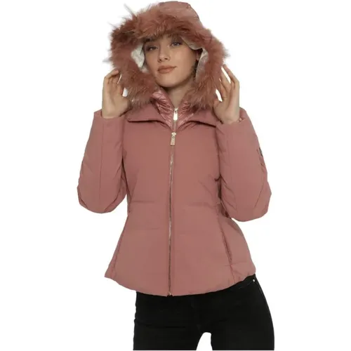 Steppjacke mit abnehmbarer Kapuze , Damen, Größe: XS - YES ZEE - Modalova