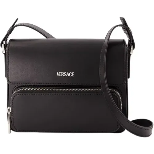 Messenger Bags, unisex, , Size: ONE SIZE Leather Wallet On Chain - Versace - Modalova