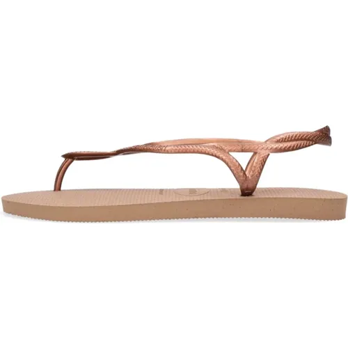 Bronze Elegant Luna Sandal , Damen, Größe: 39 EU - Havaianas - Modalova